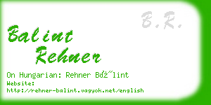 balint rehner business card
